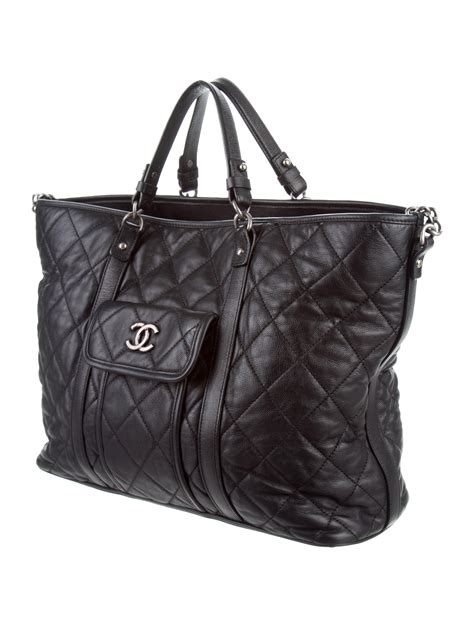 chanel large bags|large zipped shopping bag Chanel.